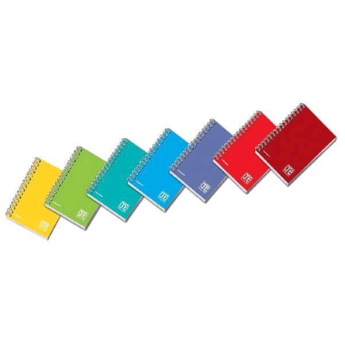 BLASETTI ONECOLOR QUADERNO DORSO A SPIRALE 70 GR 105X148 XMM A6 140 FOGLI A QUADRETTI 5M COLORI ASSORTITI CONF 4 Pz.